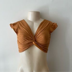 Sleeveless Going Out Knot Detail Cropped Top Blouse